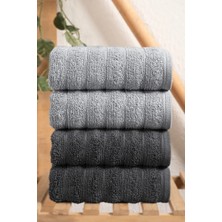 Bubble 4'lü Havlu Seti %100 Pamuk, Premium El, Yüz, Baş Havlusu, Yüksek Emici 50X90 cm