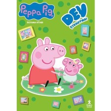 Doğan Çocuk Peppa Pig   Dev Çıkartmalı Boyama Kitabı