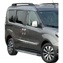 Ack Dizayn Fiat Doblo 2010+ Araca Özel Krom Cam Çıtası + Krom Kapı Kol 2'li Set A+ Paslanmaz Çelik