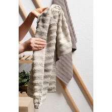 Bubble 4'lü Banyo Havlu Seti %100 Pamuk, Premium Hamam Takımı (2 Adet 70X140 - 2 Adet 50X90)