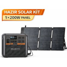 Bluetti AC180P 1440WH 1800W + 1X200W Katlanabilir Panel Hazır Solar Kit