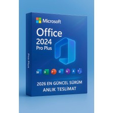Microsoft Office Pro Plus 2024/2026 Orijinal Dijital Lisans – Güncel Sürüm, Ömür Boyu Aktivasyon, Güvenli Kullanım