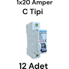 Metesan 1X20AMPER C Tipi 3ka Sigorta 12 Adet