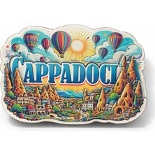 Urz Grup Kapadokya Temalı Ahşap Buzdolabı Magneti Model 1