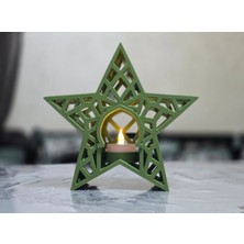 Modern Yıldız Mumluk LED Tealight Dekoratif Masa Üstü Biblo – 3D Baskı Pla