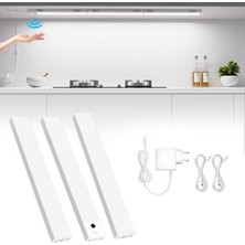 Gümrük Bey Topplee Sensörlü LED Işık Şeridi 30CM X3 – Soğuk Beyaz 6000K, Kısılabilir, 1100LM