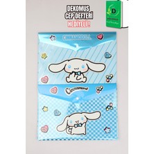 Cinnamoroll "dekomus Cep Defteri Hediyeli" Yeni Sezon Lisanslı Cınnamorol "2 Adet" Çıtçıtlı Dosya