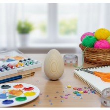 Gözeler Masif Ahşap Yumurta - El Yapımı Hobi ve Sanat Faaliyetleri Için Dekoratif Obje