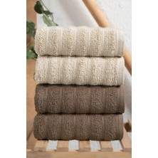 Bubble 4'lü Havlu Seti %100 Pamuk, Premium El, Yüz, Baş Havlusu, Yüksek Emici 50X90 cm