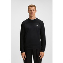 Boss Erkek Normal Kalıp Yuvarlak Yakalı Nefes Alabilen Yün Içerikli Uzun Kollu Lacivert Kazak 50547507-402