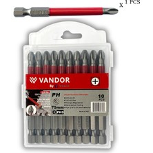 Vandor Anti Slip Bit Kaydırmaz Bits S2 Yüksek Kalite Çelik Ph3 75 - 729927867366