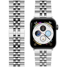 Alstrap Apple Watch 11-10(46MM) 9 8 7(45MM)6 5 4 Se (44MM) Ultra (49MM) Uyumlu Paslanmaz Çelik Tasarım Kordon