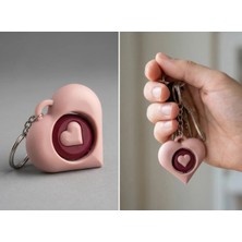 Romantik Kalp Anahtarlık 3D Baskı – Sevgiliye Özel Hediyelik