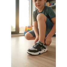 Enoch Çocuk Spor Ayakkabı Cırtlı ve Bağcıklı Düz Taban Spor Ayakkabı