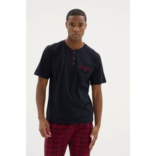 Kly %95 Pamuk Kısa Kol Yeni Erkek Şık Tasarım Pijama Takımı
