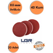 mobilyap Ugr 20 Adet 40 Kum Deliksiz 115 mm Cırt Zımpara Kağıdı El Zımparaları Avuç Içi Spiral Taşlamalı