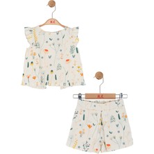Ugly Duck 1–4 Yaş Kız Bebek %100 Pamuk Keten Askılı Bluz ve Beli Lastikli Şort Takım