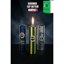 dekomus Lisanslı Fenerbahçe Metal Kılıf Taşlı Çakmak ve Cep Defteri Hediyeli Tekli Ürün