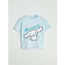 Lc Waikiki Yeni Sezon Bisiklet Yaka Cinnamoroll Baskılı Kız Çocuk Pijama Üst