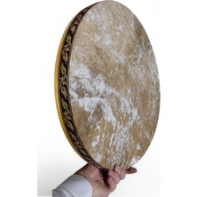 Ms Müzik Iran Erbanesi 55 cm Doğal Deri – Halkalı Bendir El Yapımı Profesyonel