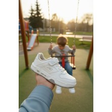 Enoch Çocuk Spor Ayakkabı Cırtlı ve Bağcıklı Düz Taban Spor Ayakkabı