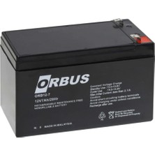Orbus 12V 7AH Kuru Bakımsız Akü