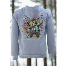 Unisex Içi Polarlı Kapüşonlu Sweatshirt Hustle Gard Baskılı