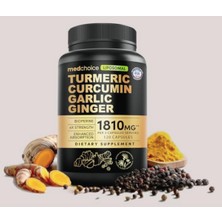 Medchoice  Lıposomal Turmeric, Curcumın, Garlic, Ginger Root With Bioperine 120 Capsul.