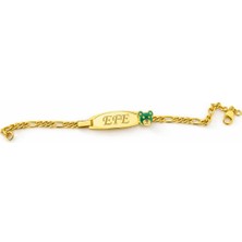 Shopfocus Kişiye Özel Isimli-Bebek Künyesi-6 Kat Kaplamalı Paslanmaz Çelik Su Geçirmez Boyası Akmaz Solmaz