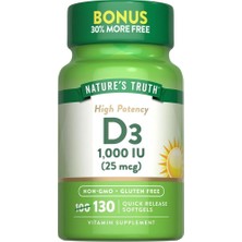 Nature's Truth Vitamin D3 1000 Iu 130 Caps