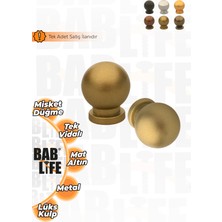 Bablife Küçük Misket Düğme Mat Altın 25MM Çapında Çekmece Dolap Mobilya Kulpları