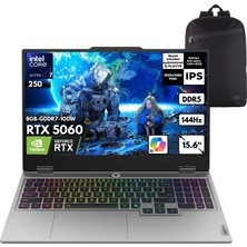Lenovo Loq 15AHP10 Ryzen 7-250 48 -Gbddr5 2 Tbssd RTX5060 (8GB-GDDR7-100W) 15.6" Fhd 144Hz IPS Windows 11 Home + Hmf Sırt Çantası 83JG008UTRHMF39