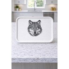 Zucci Home Animal Collection | Wolf | Sunum Tepsisi 29,5 x 41,5  cm | Dekoratif & Şık Servis Tepsisi