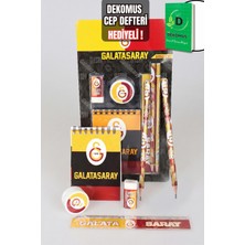 "dekomus Cep Defteri Hediyeli" Yeni Sezon Lisanslı Galatasaray 6'lı Kırtasiye Seti Not Defteri, Silgi,cetvel,2 Adet Kalemtraş,2 Adet Kurşun Kalem