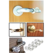 Royaleks Şeffaf Kapı Kolu Stoperi Kapı Kolu Tamponu 4 Adet Kapı Güvenliği