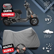 ULTRASHOP Vespa Gts 125 Su Geçirmez Motosiklet Brandası Arka Çanta Top Case Uyumlu Motosiklet Branda