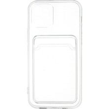 AyrStore Newface Iphone 12 Kılıf Kart Şeffaf Silikon - Şeffaf