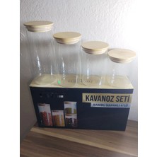 Nimaware Vakum Kapaklı Hava Geçirmez 4 'lü Küçük Boy Baharat Kavanozları- 4 Farklı Boy