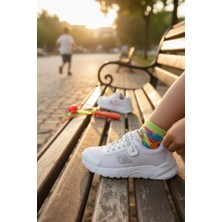 Enoch Zikzak Desenli ve Grafik Panel Detaylı Çocuk Spor Ayakkabı