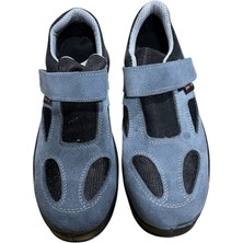 Veka Napron Çelik Burunlu Yazlık Süet Iş Ayakkabısı Kaymaz Taban Cırt Bantlı Güvenlik