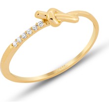 ÇGK KUYUMCULUK  Taşlı Çıtır Altın Yüzük ÇGKY0105