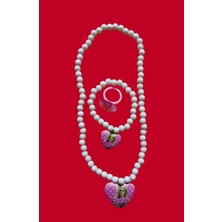 Monicatime Barby Çocuk Set (Kolye+Bileklik+Yüzük)