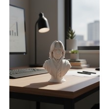 Snape Büstü – 9 cm Beyaz | 3D Baskı Pla Koleksiyon Figürü