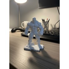 Beyaz Hulk Büstü – 11 cm | 3D Baskı Pla Dekoratif Figür