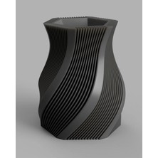 Modern Dekoratif Spiral Vazo | 3D Baskı Pla Şık Tasarım Masaüstü Çiçeklik
