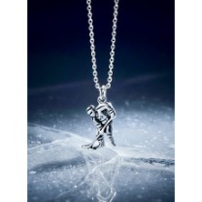 Alaja Silver Silvari Silver Buz Hokeyi Oyuncu Parlak Tasarım 925 Ayar Gümüş Kolye
