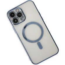 AyrStore Newface Iphone 14 Kılıf Magneticsafe Lazer Silikon - Sierra Blue