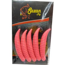 Sr Sazanrig Özel Kokulu Yüzen Silikon Kurtçuk Alabalık Yemi (5 Li Paket)