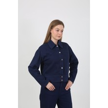 Vellichor Düğmeli Jean Ceket- Lacivert