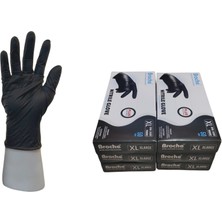 Ultra Extra Kalın (5 Gr) Siyah Nitril Muayene Eldiveni 6'lı Paket Xl Beden